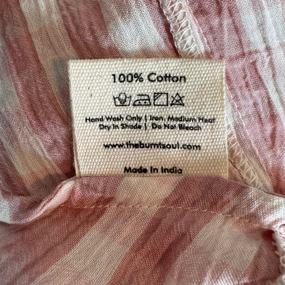 The Burnt Soul‎ Pink Gingham Check Dress Size XS Balloon Sleeves Scoop Neck - Picture 9 of 10